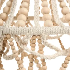 MENIK - Kroonluchter - Lichtbruin - Rubberhout