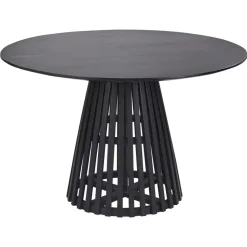 MESILLA - Ronde eettafel - Zwart - 120 cm - Acaciahout