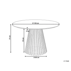 MESILLA - Ronde eettafel - Zwart - 120 cm - Acaciahout