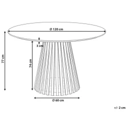 MESILLA - Ronde eettafel - Zwart - 120 cm - Acaciahout