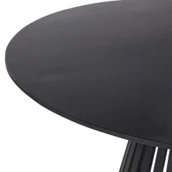 MESILLA - Ronde eettafel - Zwart - 120 cm - Acaciahout