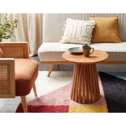 MESILLA - Ronde salontafel - Donkerhout - Acaciahout