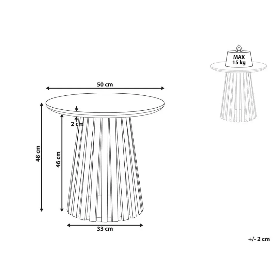 MESILLA - Ronde salontafel - Donkerhout - Acaciahout