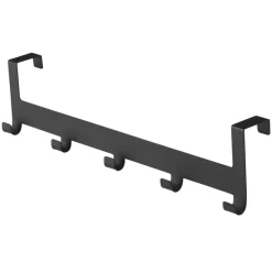 Metalen Deurkapstok Deurhanger Kapstok voor Handdoek en Kleding, Metaal, Zwart