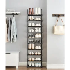 Metalen Schoenenrek met 10 Planken, Standplank, Multifunctioneel