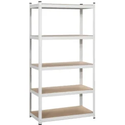 Metalen stellingkast - wit - 90x45x180 cm