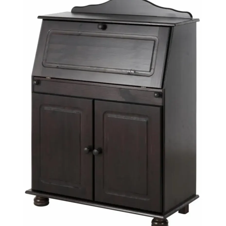 Mette - Bureau met 2 bruine grenen deuren