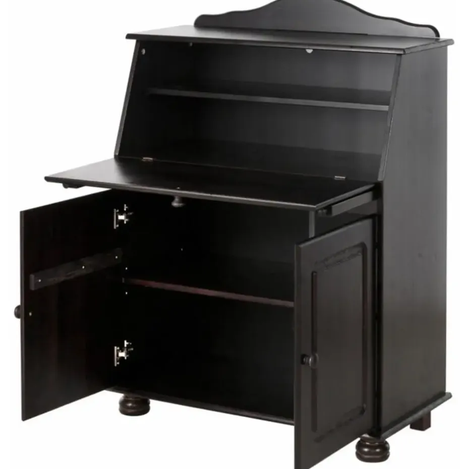 Mette - Bureau met 2 bruine grenen deuren