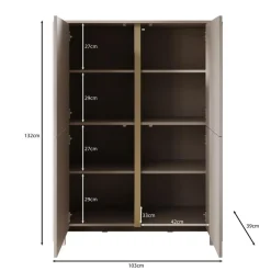 Meubella - Barbados - Dressoir - Eiken - 103x39x132 cm
