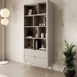 Meubella - Boekenkast Lima - Beige - 88 cm