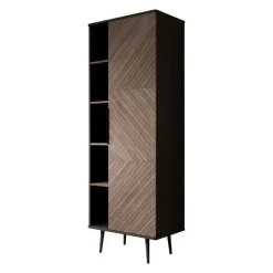 Meubella - Boekenkast Pedro - Donker eiken - Zwart eiken - 70 cm