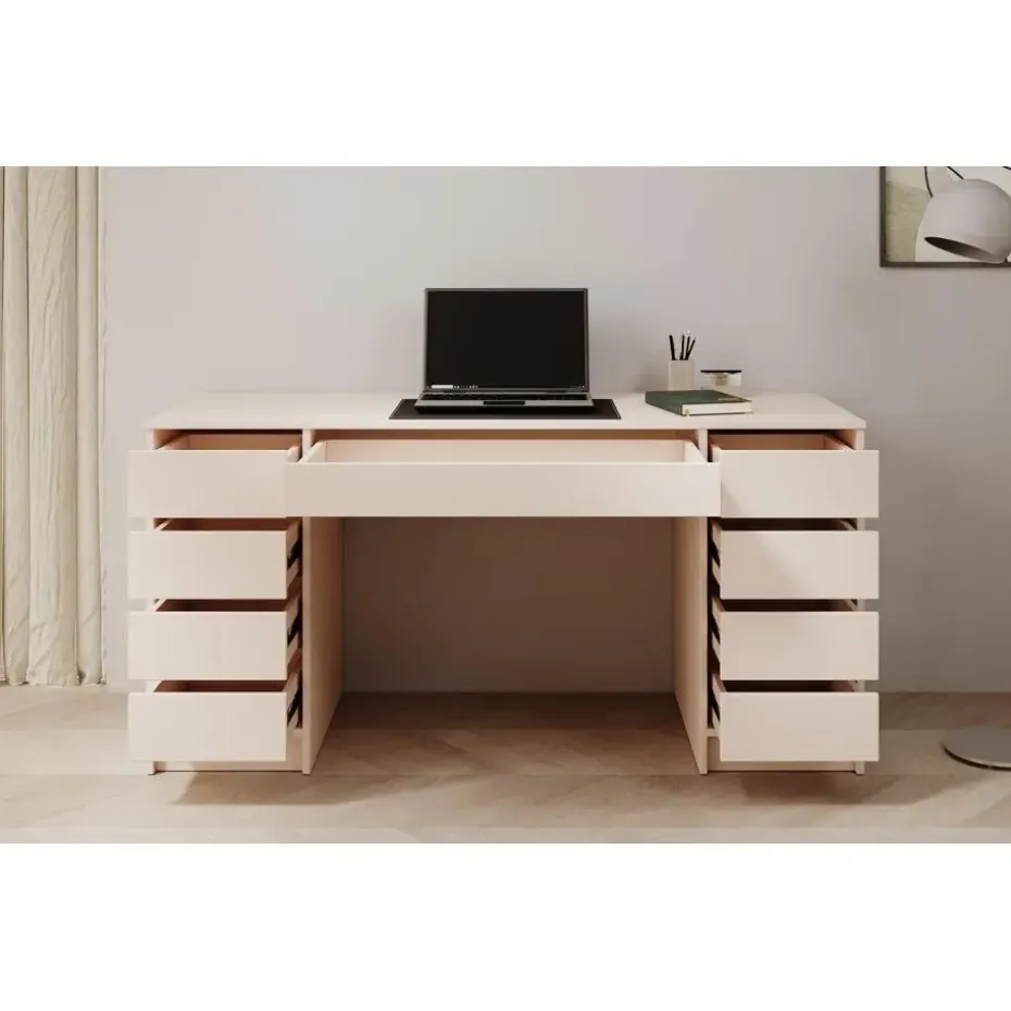 Meubella - Bureau Avio 2 - Beige - 154 cm