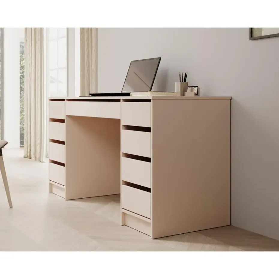 Meubella - Bureau Avio 2 - Beige - 154 cm