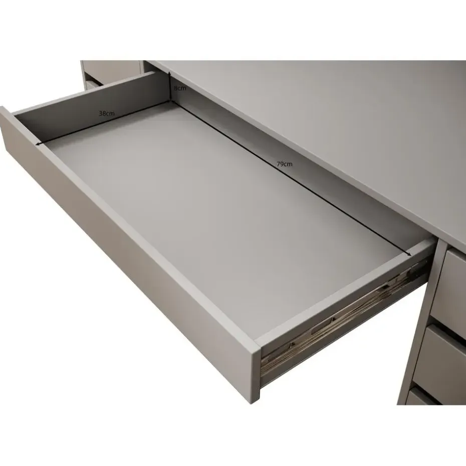 Meubella - Bureau Avio 2 - Beige - 154 cm