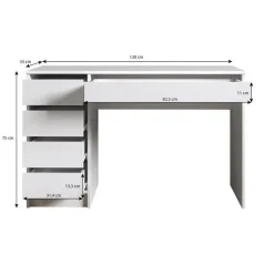 Meubella - Bureau Avio - Grijs - 120 cm