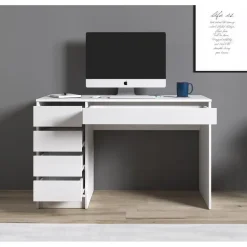 Meubella - Bureau Avio - Wit - 120 cm
