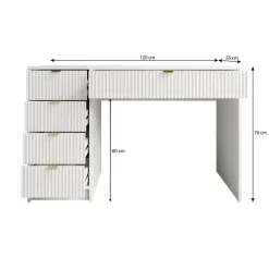 Meubella - Bureau Tavares - Zwart - 120 cm