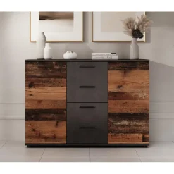 Meubella - Dressoir Bellini - Grijs - 120 cm