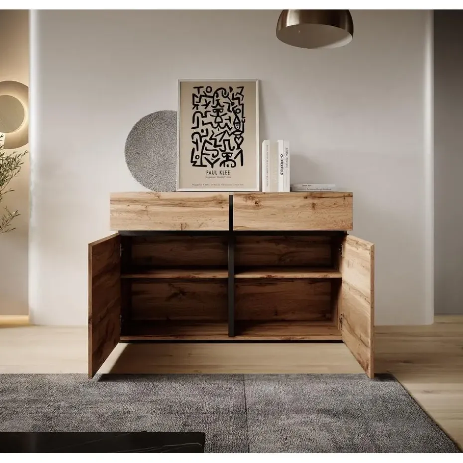 Meubella - Dressoir Cainan - Eiken - 119 cm