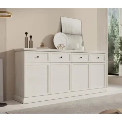 Meubella - Dressoir Leroy - Wit eiken - 193 cm