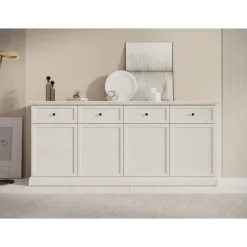 Meubella - Dressoir Leroy - Wit eiken - 193 cm