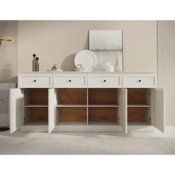 Meubella - Dressoir Leroy - Wit eiken - 193 cm