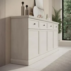 Meubella - Dressoir Leroy - Wit eiken - 193 cm