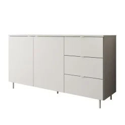 Meubella - Dressoir Malvare - Wit - 150 cm - Met lades