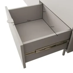 Meubella - Dressoir Malvare - Wit - 150 cm - Met lades