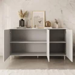 Meubella - Dressoir Malvare - Wit - 150 cm