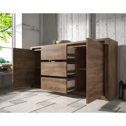 Meubella - Dressoir Monaco - Eiken - 140 cm