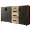 Meubella - Dressoir Montreal - Grijs - Old wood - 160 cm