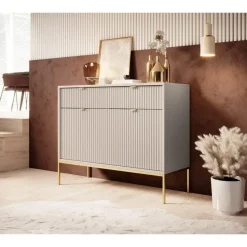 Meubella - Dressoir Navil 2 - Beige - 104 cm