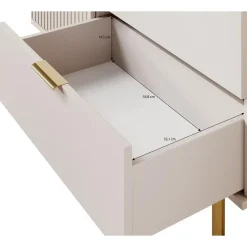 Meubella - Dressoir Nicola - Mat zwart - 107 cm