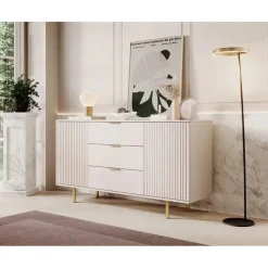 Meubella - Dressoir Nicola - Beige - 150 cm