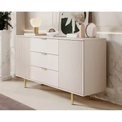 Meubella - Dressoir Nicola - Beige - 150 cm