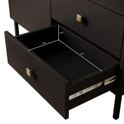 Meubella - Dressoir Norment - Zwart - 100 cm