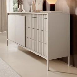 Meubella - Dressoir Saran - Beige - 187 cm