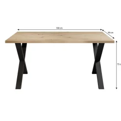 Meubella - Eetkamertafel Berry - Eiken - 160 cm
