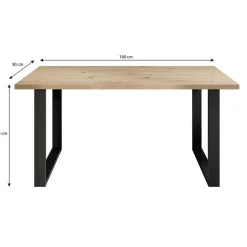 Meubella - Eetkamertafel Butter - Eiken