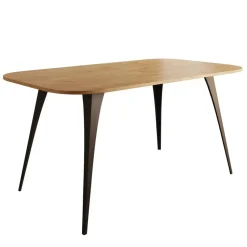 Meubella - Eetkamertafel Flix - Eiken - 160 cm - Uitschuifbaar