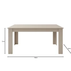 Meubella - Eetkamertafel Uverta - Beige - 220 cm - Uitschuifbaar