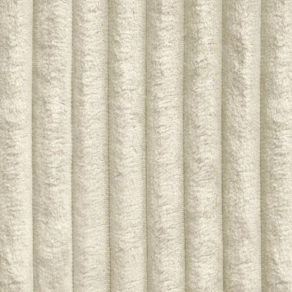 Meubella - Hoekbank Monet - Beige - Fluffy ribstof - Links