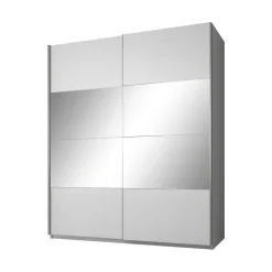 Meubella - Kledingkast Colorado - Wit - 180 cm - Met spiegel