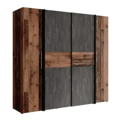 Meubella - Kledingkast Kassel - Old wood - Grijs - 200 cm