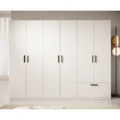 Meubella - Kledingkast Lillian - Wit - 270 cm