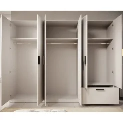 Meubella - Kledingkast Lillian - Wit - 270 cm