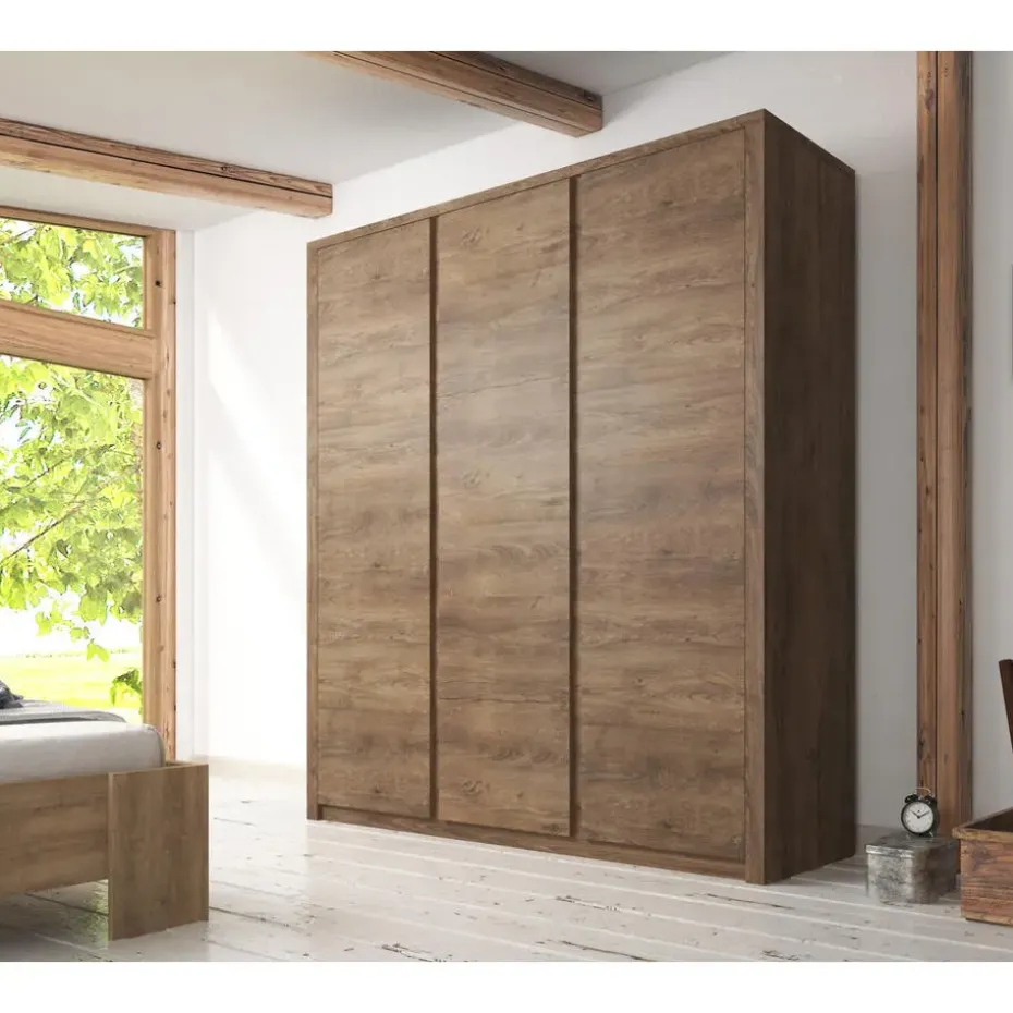 Meubella - Kledingkast Monaco - Eiken - 166 cm