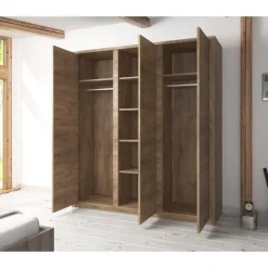 Meubella - Kledingkast Monaco - Eiken - 166 cm