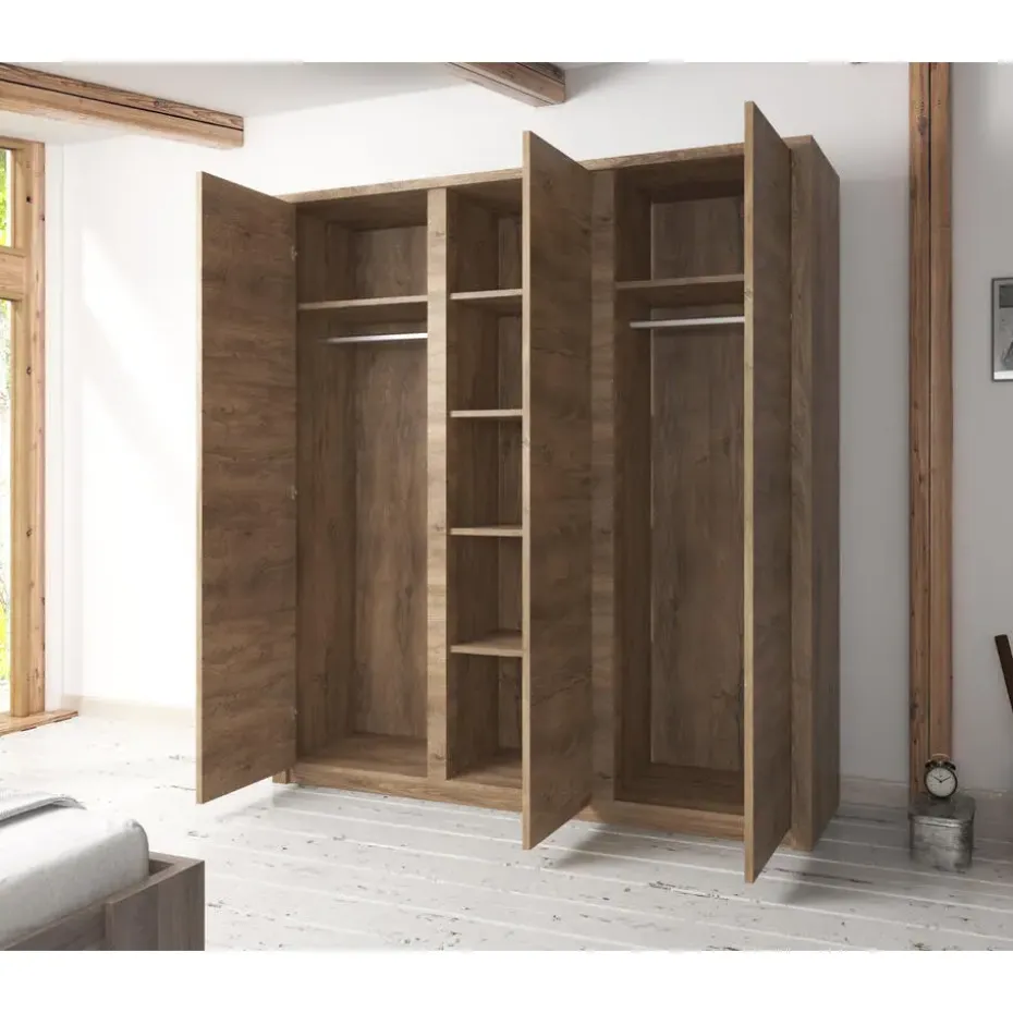 Meubella - Kledingkast Monaco - Eiken - 166 cm